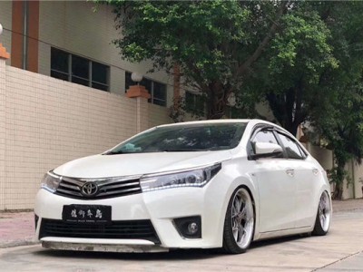 Trendy attitude Toyota Corolla Bagged performs low lying charm