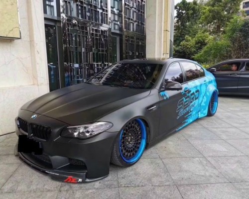 Sixth generation BMW 5 Series bagged extreme state