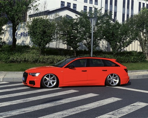 magnificent  vehicle modification: Bagged Audi A6 C8